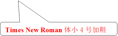 Times New Roman体小4号加粗